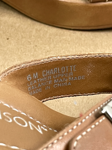 Hillard & Hanson Womens Size 5.5 Charlotte Tan Leather Heels Slip On Open Toe - Picture 6 of 8