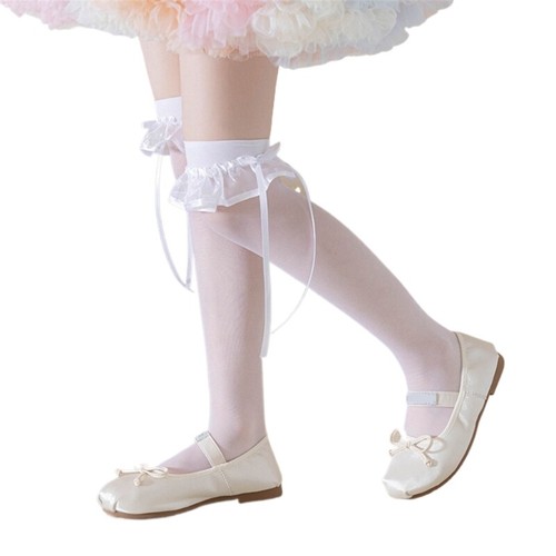 Breathable Spring Socks Soft Knee High Socks School Kids Dancing Dress Socks - Picture 13 of 17