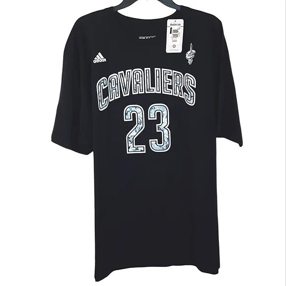 NWT Adidas Lebron James Cavaliers 23 Name Number Diamond Pattern