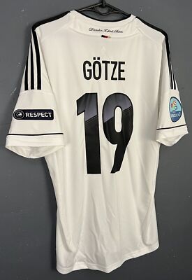 Maillot Vintage Allemagne Football 2012 - Gotze - Adidas Blanc Taille L