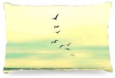 Kess InHouse Robin Dickinson "Across The Endless Sea" Birds Fleece Lg Dog Bed