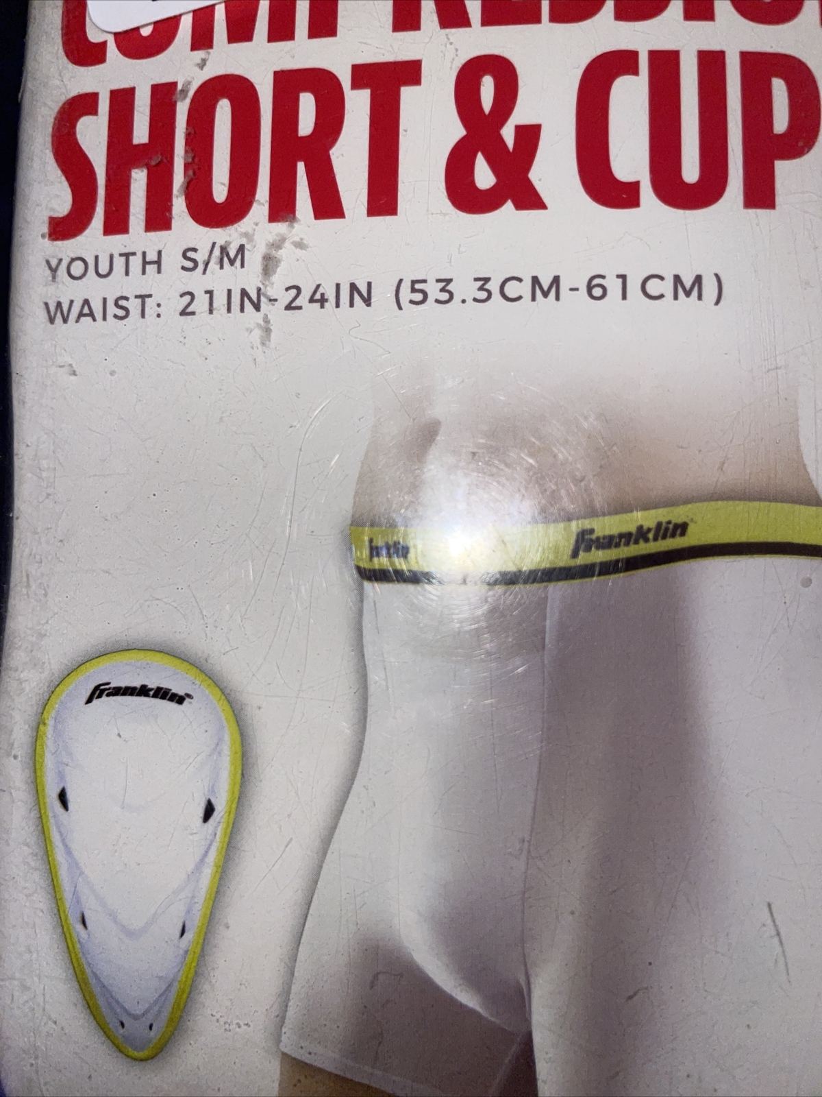 Franklin Compression Short & Cup Flexpro Size Youth S/M 21"-24" Waist New