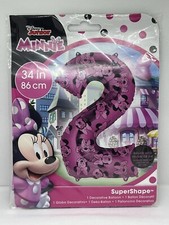 Anagram Disney Junior Minnie Pink Number 2 Supershape Decoration Balloon 22  x33  