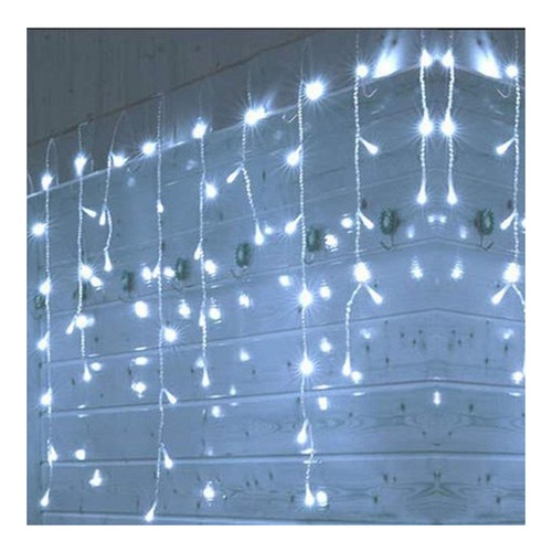 10M LED Solar Icicle String Light Waterproof Curtain Light Yard Christmas Decor - Picture 7 of 16