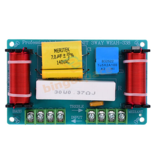 120W 3-Wege Höhen Medium Low Audio Filter Lautsprecher Frequenzweiche Teiler - Bild 1 von 19