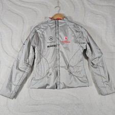 Official Vodafone McLaren Mercedes F1 Team Women's Jacket Size M Grey / Silver