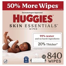 11 Packs Huggies Skin Essentials Baby Wipes
