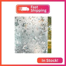 Window Privacy Film, Frosted Removable Glass Covering for Bathroom, Opaque Stati