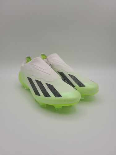 Adidas X Crazyfast.1 LL FG Men Sz 4.5 White Lemon Laceless Soccer Cleats GY7378 - Picture 2 of 8