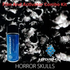 Hydro Dip  Film Activator Combo Kit HD-SKL343 Horror Skulls (50cm) 3 Meter Acces