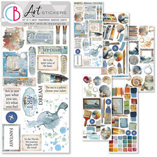 Ciao Bella AN ARTIST JOURNEY Art Stickers 5/pk Uncut Transparent Adhesive Sheet