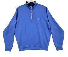 Fairway & Greene F&G Tech Winged Foot 1/4 Zip Golf Pullover Men's Size XL Blue
