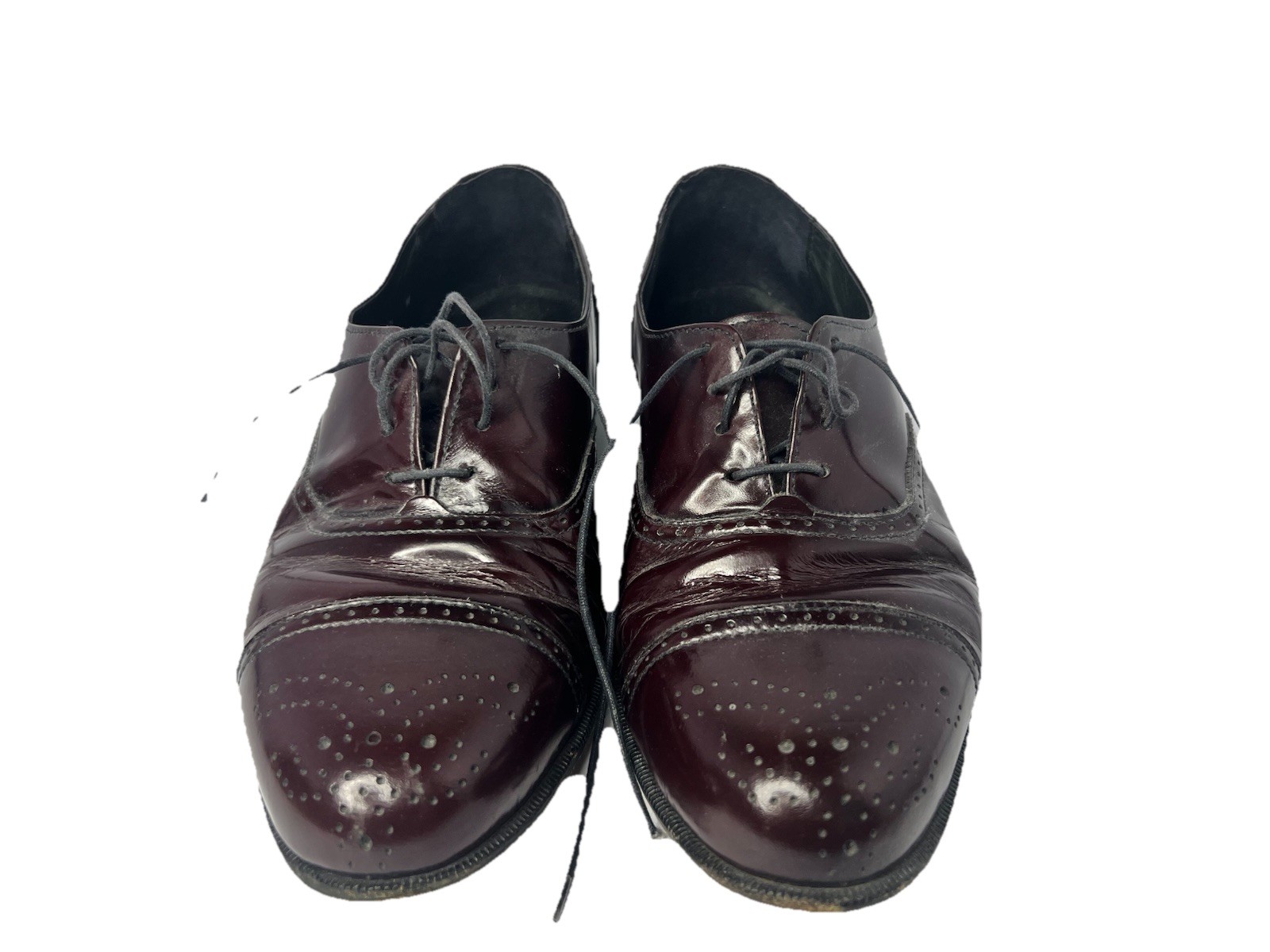 Johnston & Murphy Brown Italian Leather Wingtip Formal Dress Shoes Men's 8.5 W