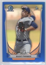 2014 Bowman Chrome Prospects Blue Refractor 242/250 Buck Farmer #BCP93 1s7