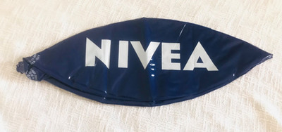 Wasserball Schwimmball Strandball Poolball aufblasbar Blau Werbeträger Nivea