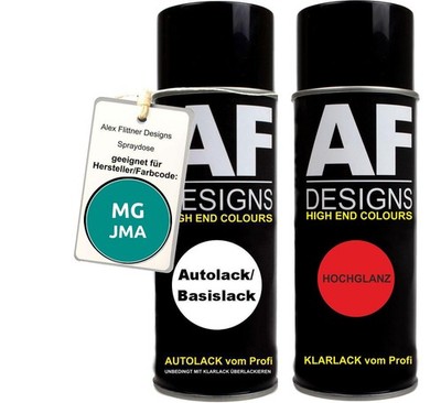 Autolack Spraydose Set  MG JMA Aqua Basislack Klarlack Sprühdose 400ml