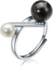 NONNYL Tahitian Pearl Rings Jewelry for Women Fashion Christmas Gifts Wife Mom G