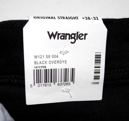 WRANGLER - Jeans Uomo NUOVO Texas Original Straight Fit 38"W X 32"L Nero Denim - Foto 5 di 6