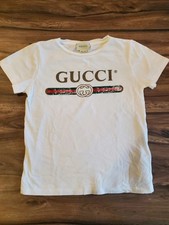 Gucci Girls Boys White Classic Logo T-Shirt Size 10 Used Once 