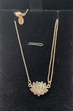 ✨Alex and Ani 925 Sterling LOTUS PEACE PETALS Pull Chain Adjustable Necklace✨