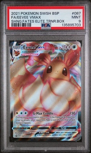 2021 POKEMON SWSH BLACK STAR PROMO #087 FULL ART/EEVEE VMAX PSA 9