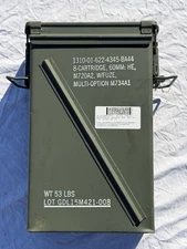 60MM Metal Ammo Can Military Steel Box Shotgun Rifle Gun Ammo Storage