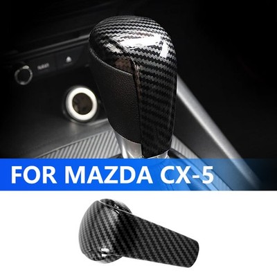 For Mazda CX-5 2017-2023 ABS Carbon Fiber Central Console Gear Shift Knob Trim1P