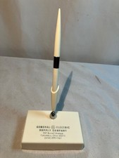 Vintage General Electric Supply Advertising Desk Pen Holder Columbus Ohio Rare