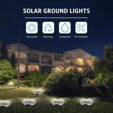 Solar Lights Outdoor,12 Pack Solar Lights Outdoor Waterproof,Garden Ground Li...