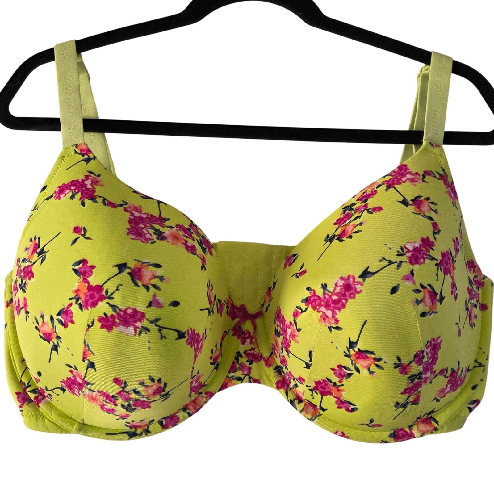 Cacique Lemon-Lime floral bra Plus Size 42F