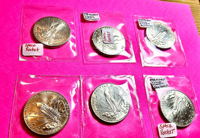 Six (6) 1988 Marshal Islands DiscoverySpace Shuttle 5 Dollar Commemorative Coins