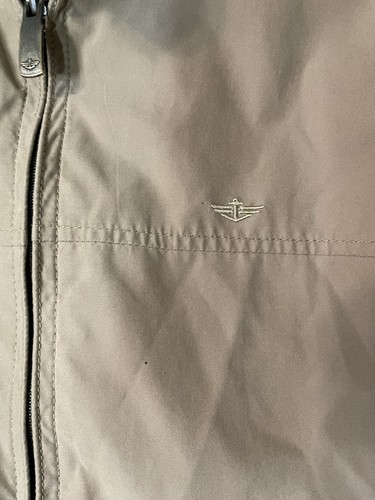 Dockers Outerwear Quilted Lined Bomber Jacket Mens Large Full Zip Pocket Brown - Picture 2 of 9