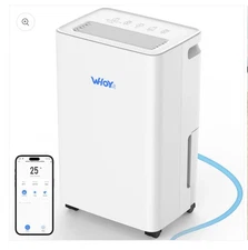 Whoy Dehumidifier For Home Up To 2000 SqFt, 30-Pint, 1.6L Water Tank, White