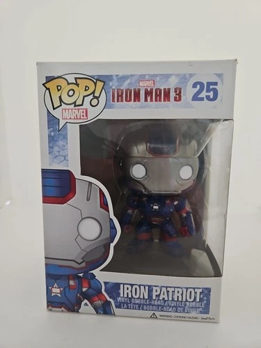 Funko Pop Iron Patriot #25 Marvel Iron Man 3 MCU Rare Vaulted Vinyl Figure