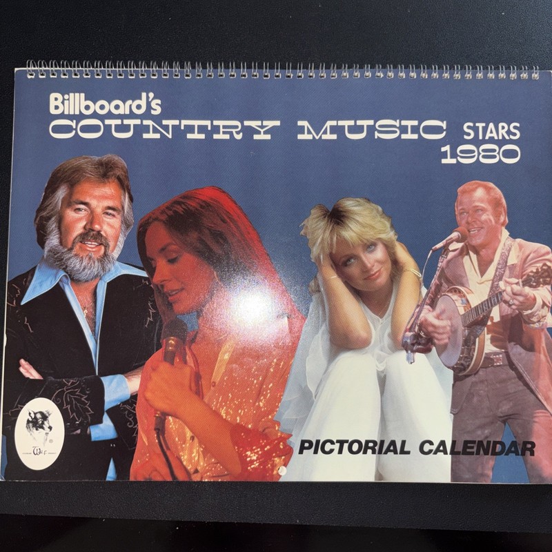 1980 Billboard Country Music Stars Calendar Johnny Cash Willie Nelson Kenny Roy