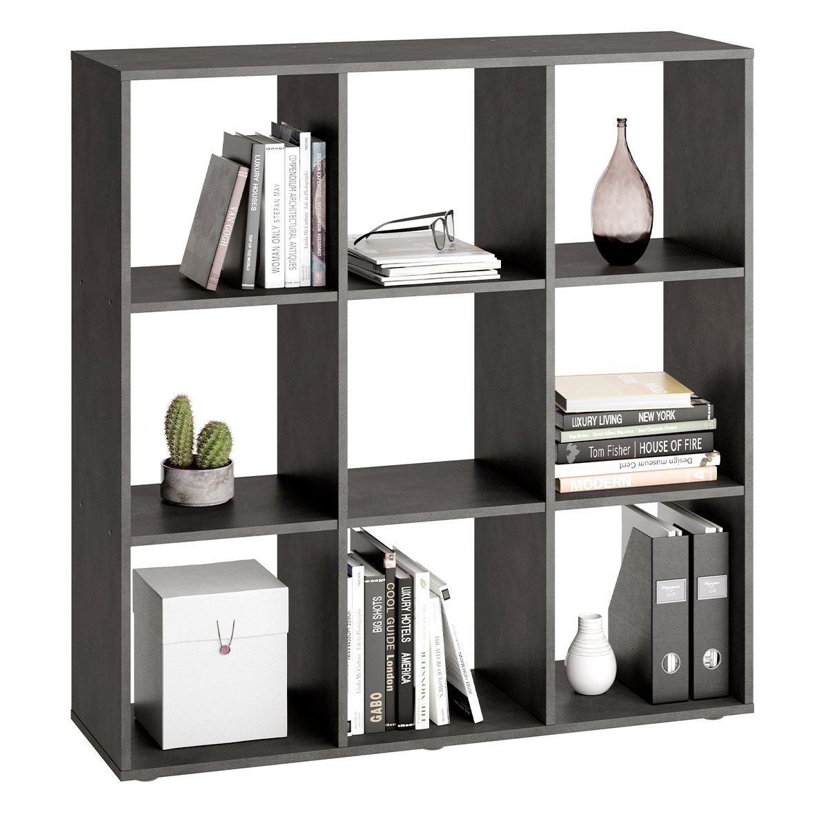 Étagère 9 cases Gaman meuble gain de place pour ranger livres