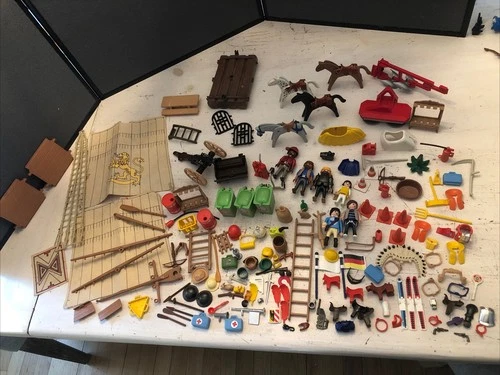 Playmobil Huge Lot Parts Figures & Accessories Vintage -