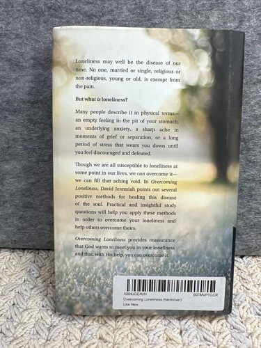 Overcoming Loneliness By David Jeremiah Hardcover Book Turning Point for God - Picture 2 of 4