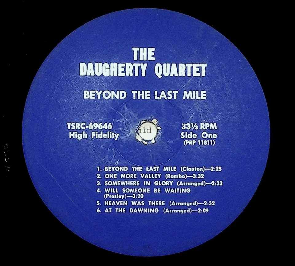 Daugherty Quartet Beyond The Last Mile Southern Gospel LP TSRC 69646 Foto 3 de 4