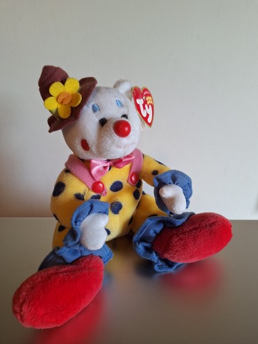 RETIRED RARE TY BEANIE BABY BABIES 2005 JUGGLES the Clown Bear Plush with Tag - Picture 2 of 8