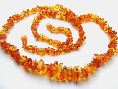 Baltic Amber Necklaces Polished  69cm (27'')  Honey Color Chip Beads