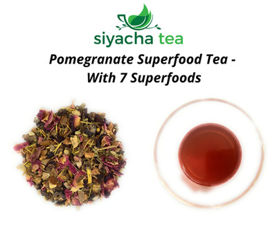 Super Food Pomegranate Tea Boost Immune Health Reduce Inflammation Herbal Blend