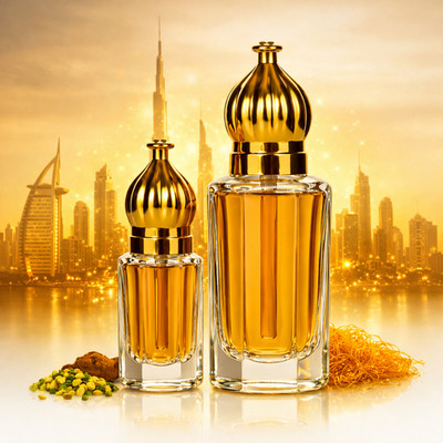   Dubai Chocolate Pistachio Kunafa Perfume Oil 12ml | Crystal Arabesque Bottle
