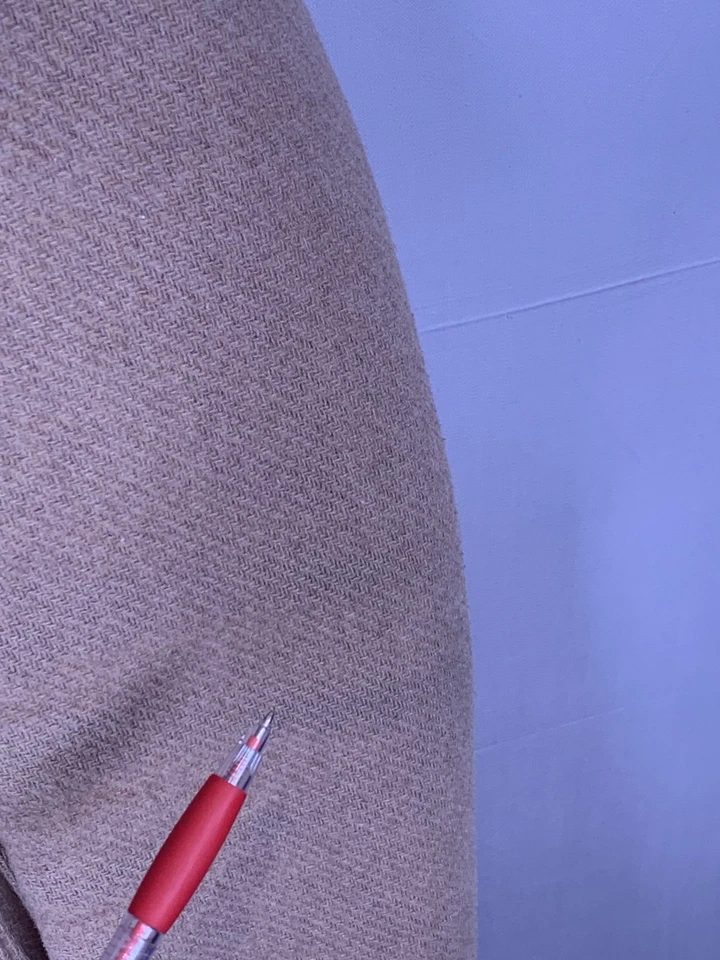 Scotch & Soda Hombres Lana Chaquetón Exterior Chaqueta Beige Talla Pequeña Calce Ajustado Algodón Foto 3 de 4