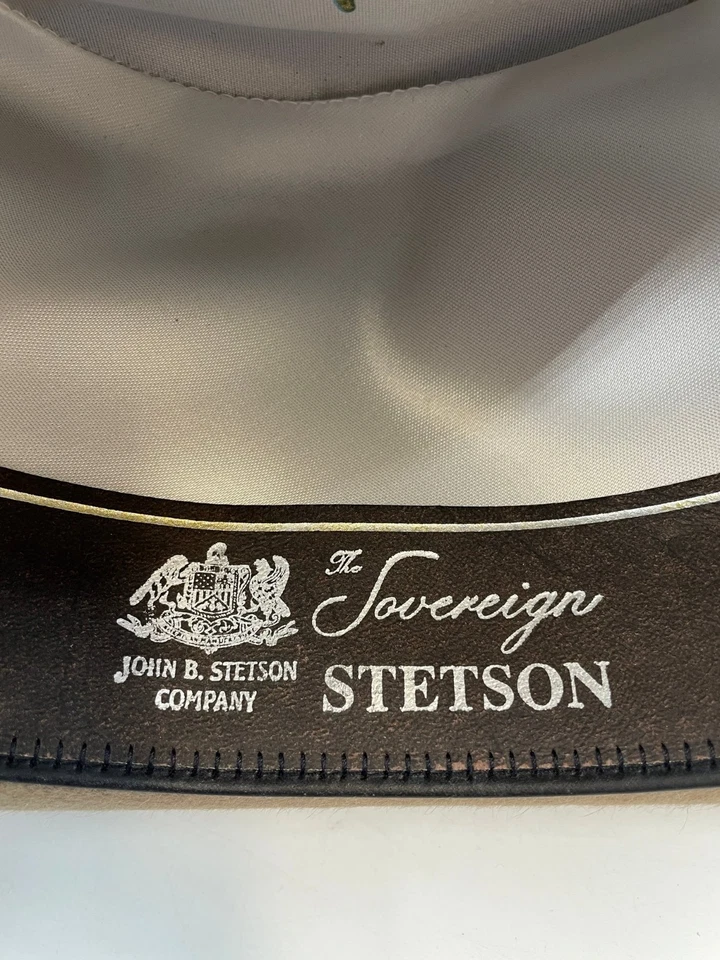 Sombrero Stetson Sovereign Fedora Talla 7 1/4 Con Caja Foto 4 de 4