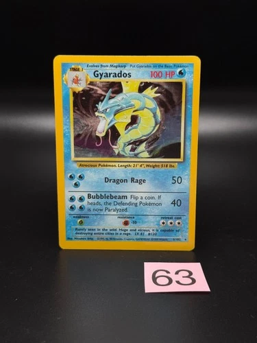 Pokémon TCG Gyarados Base Set 6/102 Holo 1999-2000 Wizards Base Set Card