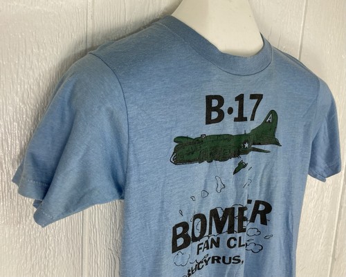 Camiseta De Colección B17 Bomber Fan Club Bucyrus Ohio Pantalla Estrellas Polialgodón Pequeña - Imagen 4 de 16
