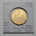 ERROR Variety 2005 Terry Fox Type 3 Grass Tree CANADA $1 Dollar Loonie L154