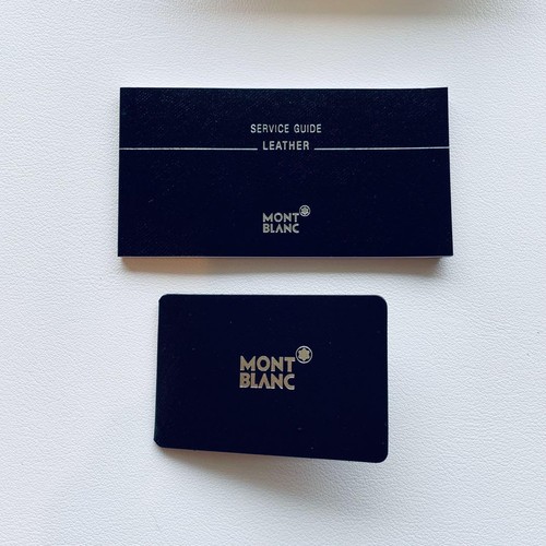 Montblanc bifold wallet black leather Italy Credit Carld Folding from japan - Picture 18 of 19