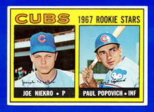 1967 TOPPS #536 JOE NIEKRO / PAUL POPOVICH CHICAGO CUBS RC -- VG